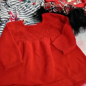 Red Knit Sweater Dress